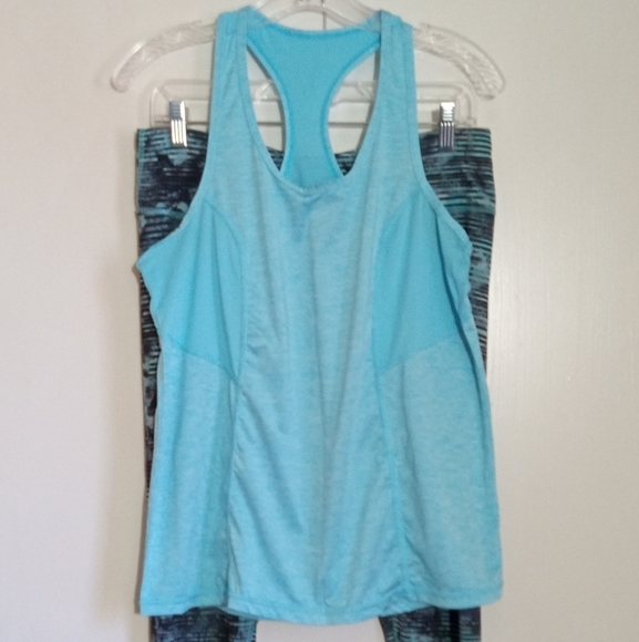 90° by reflex striped leggings size large and Xersion Everair racerback tank - Picture 1 of 14